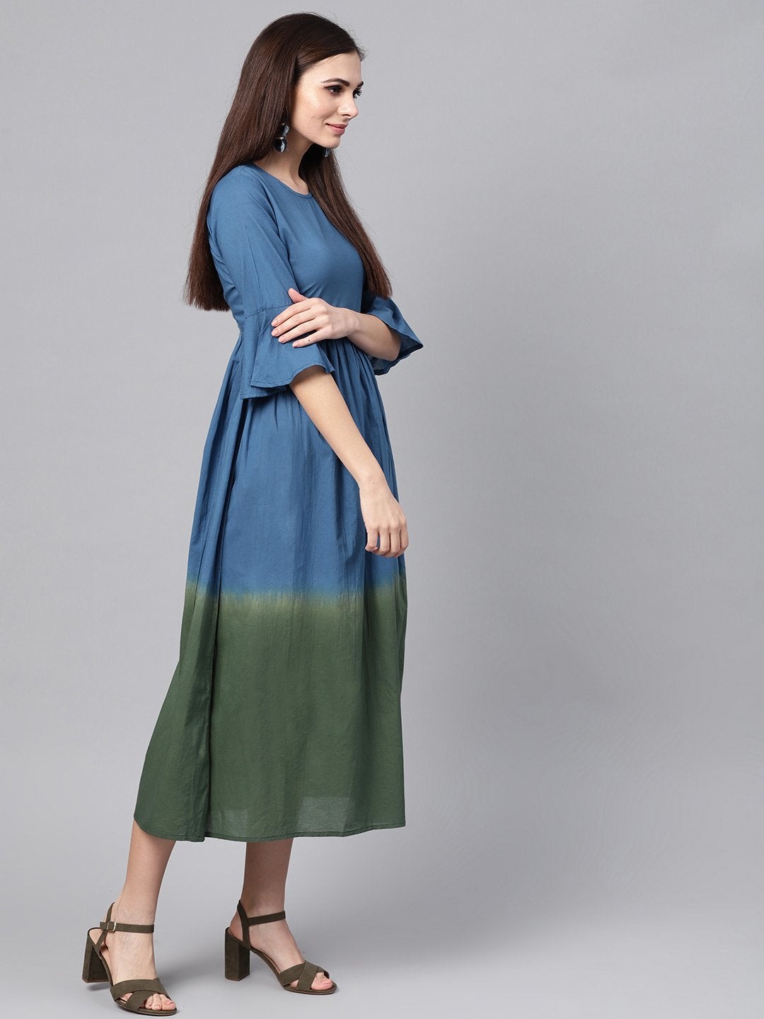 Women's Blue & Green Ombre Maxi