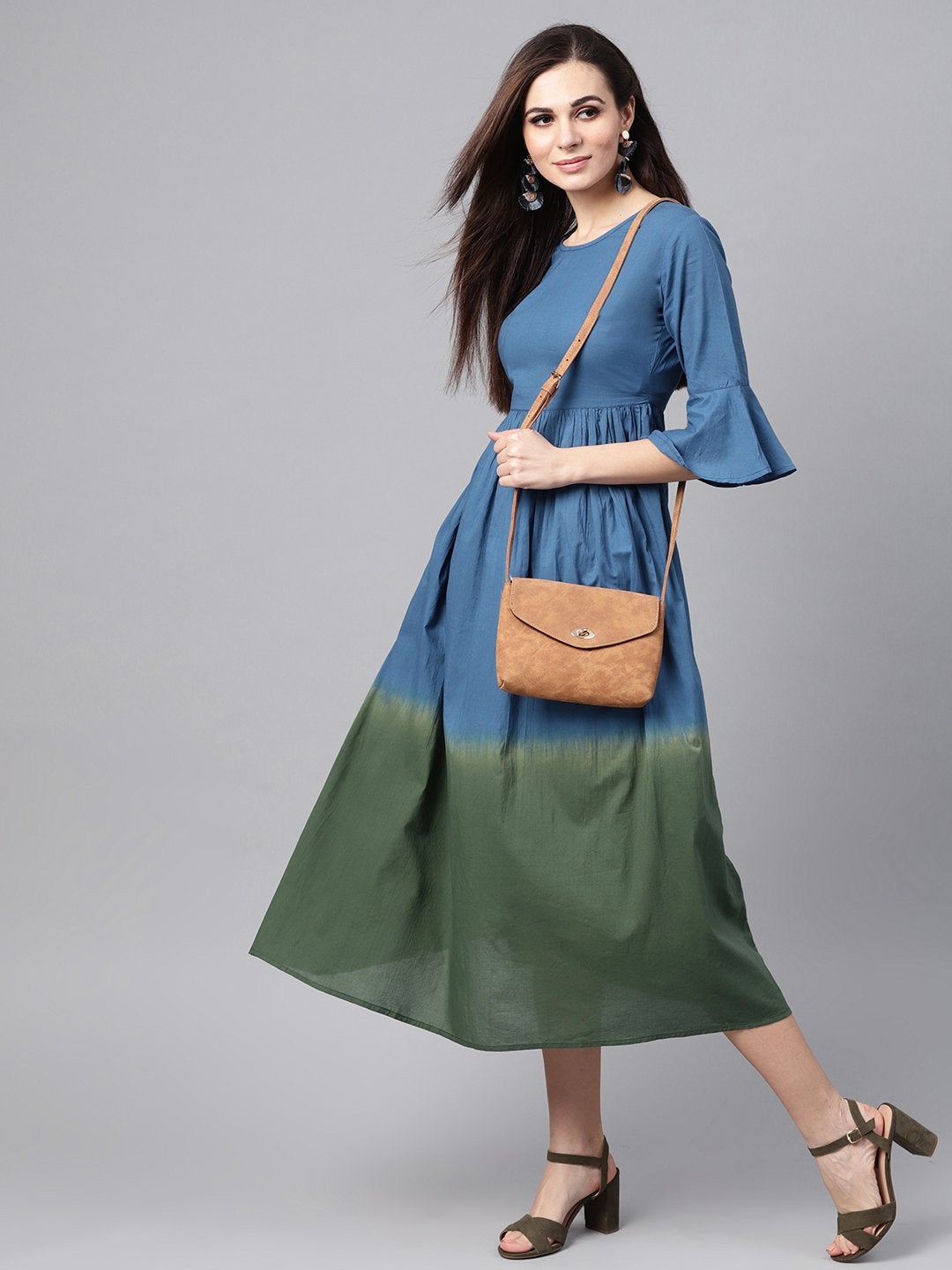 Women's Blue & Green Ombre Maxi