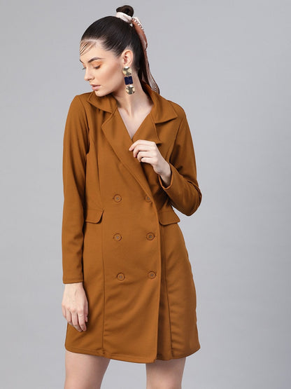 Women's Brown Blazer Dress