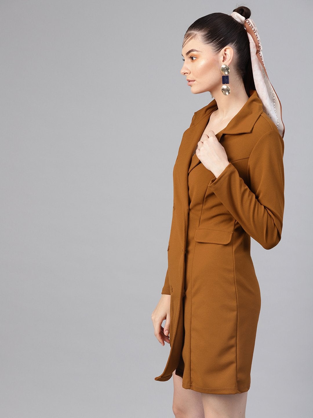 Women's Brown Blazer Dress