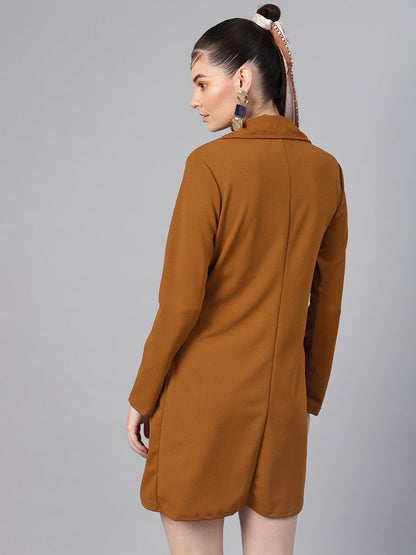 Women's Brown Blazer Dress
