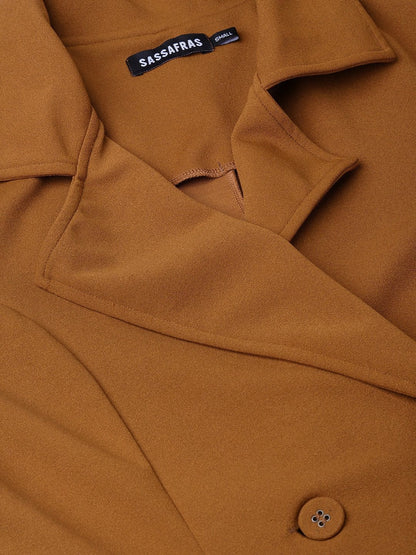 Women's Brown Blazer Dress