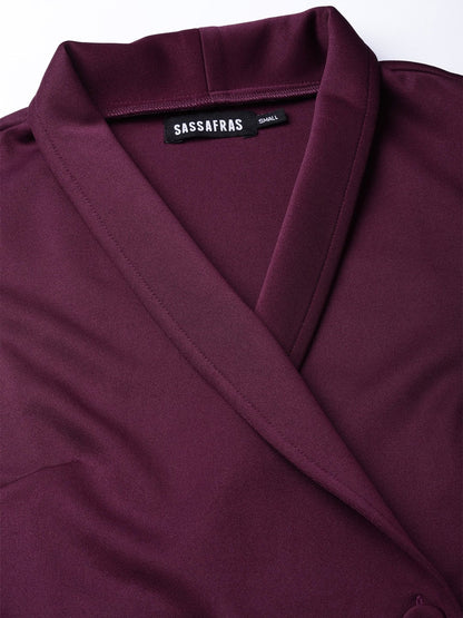 Women's Purple Sleeveless Blazer Dress