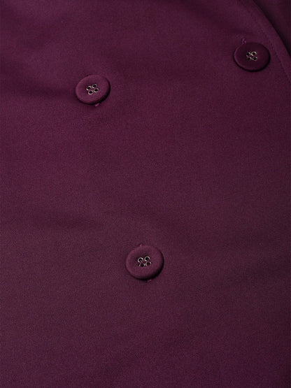 Women's Purple Sleeveless Blazer Dress