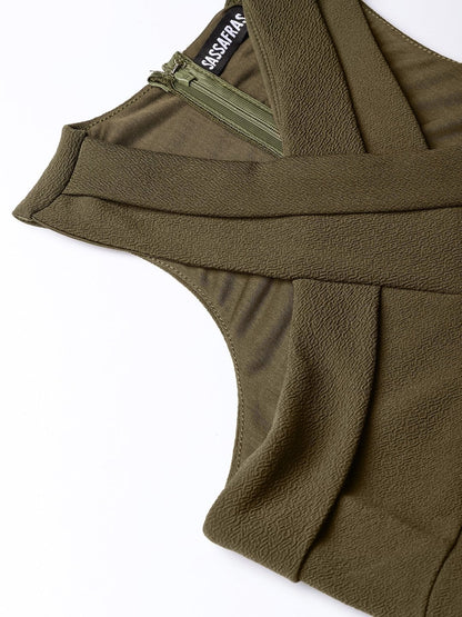 Women's Olive Halter Maxi