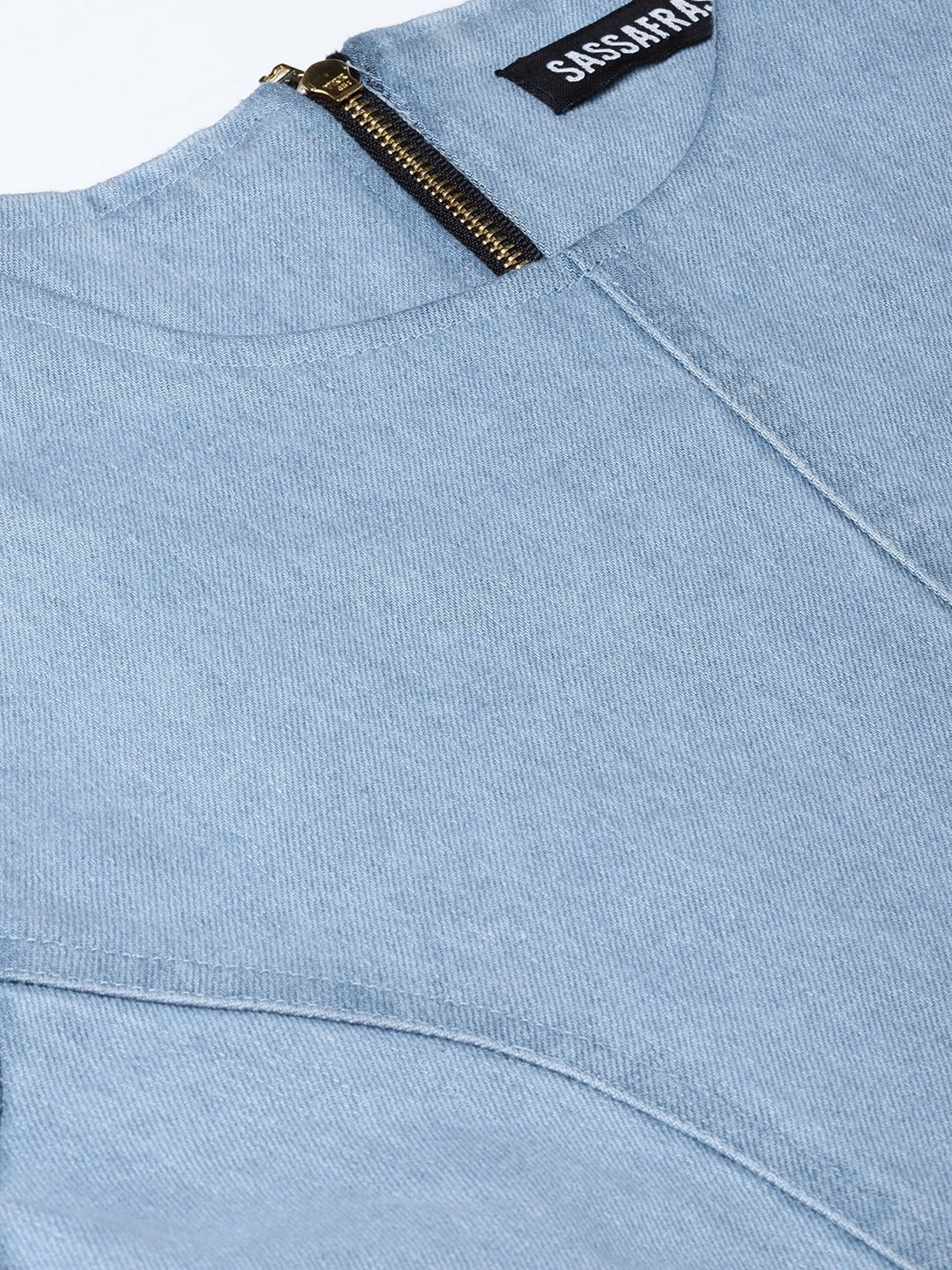 Women's Light Blue Denim Shift Dress