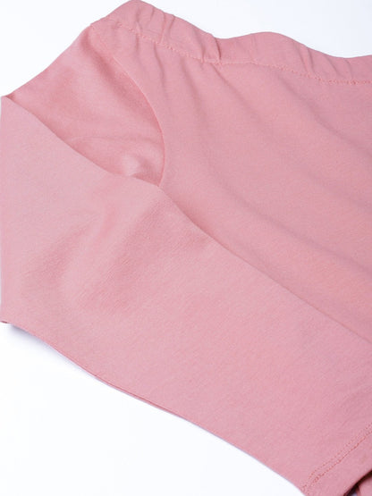 Women's Baked Pink One Shoulder Skater Midi Dress