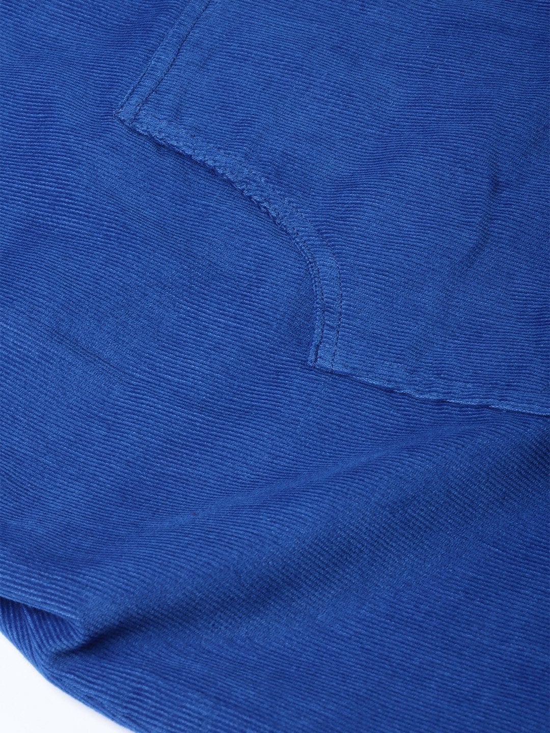 Women's Royal Blue Corduroy Pinafore Dress