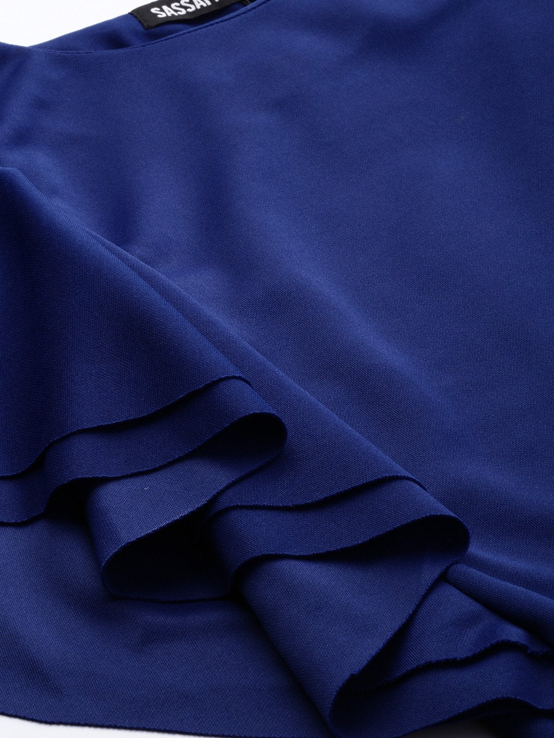Women's Royal Blue Flared Sleeve Bodycon Scuba Dress