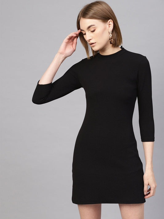 Women's Black Short A-Line Dress