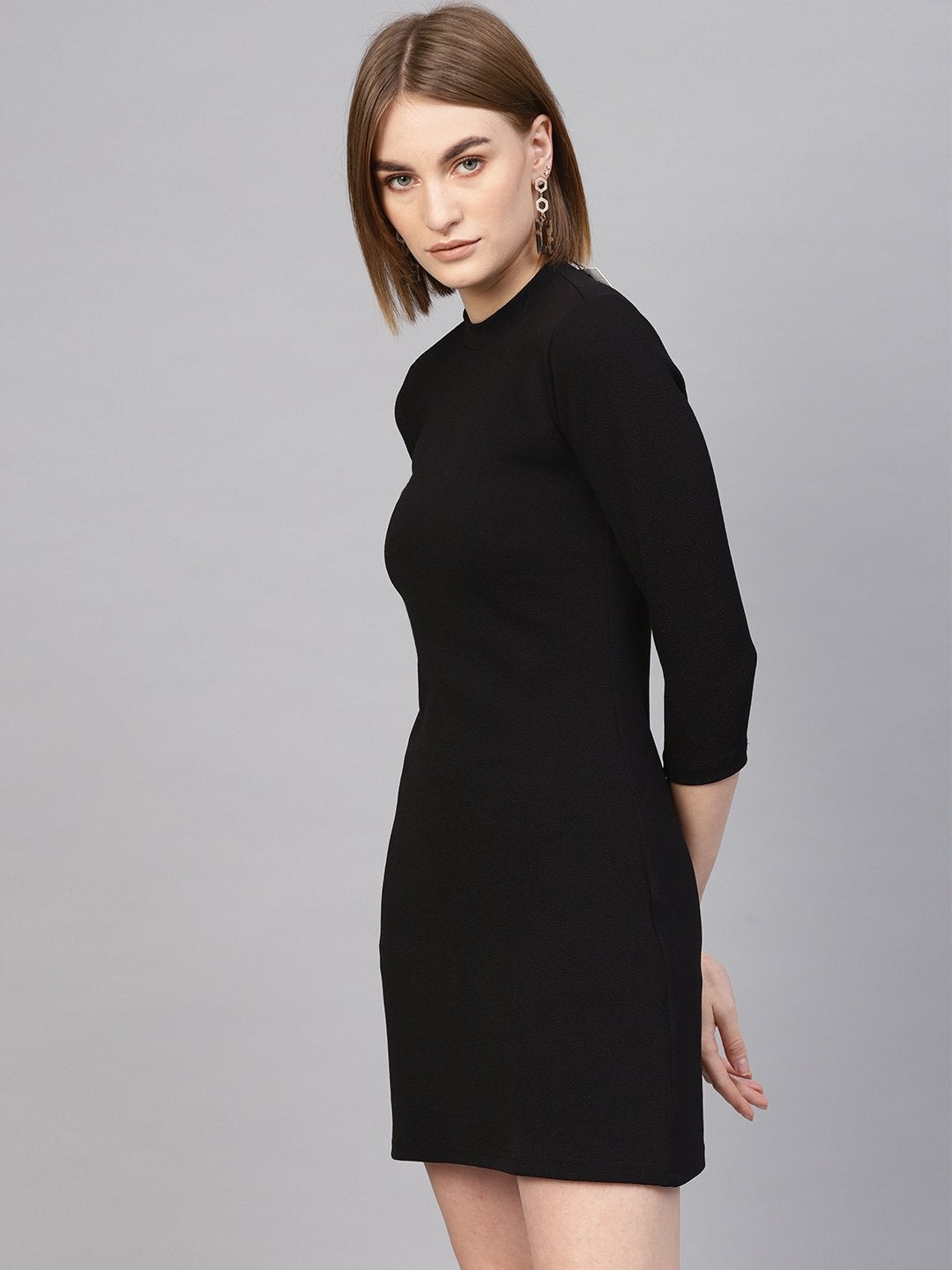 Women's Black Short A-Line Dress