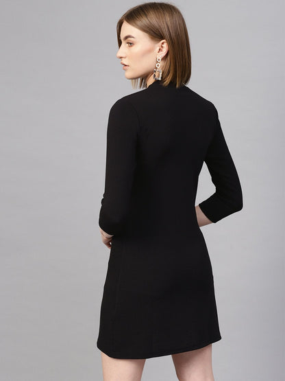 Women's Black Short A-Line Dress