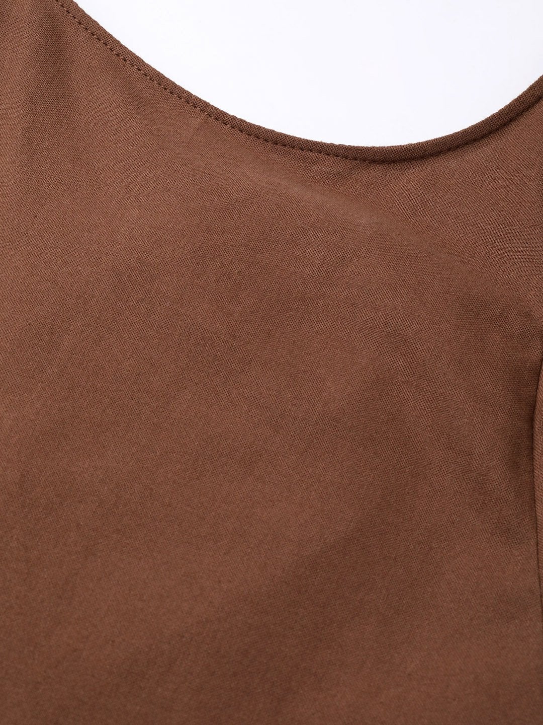 Women's Brown Frill Shift Dress