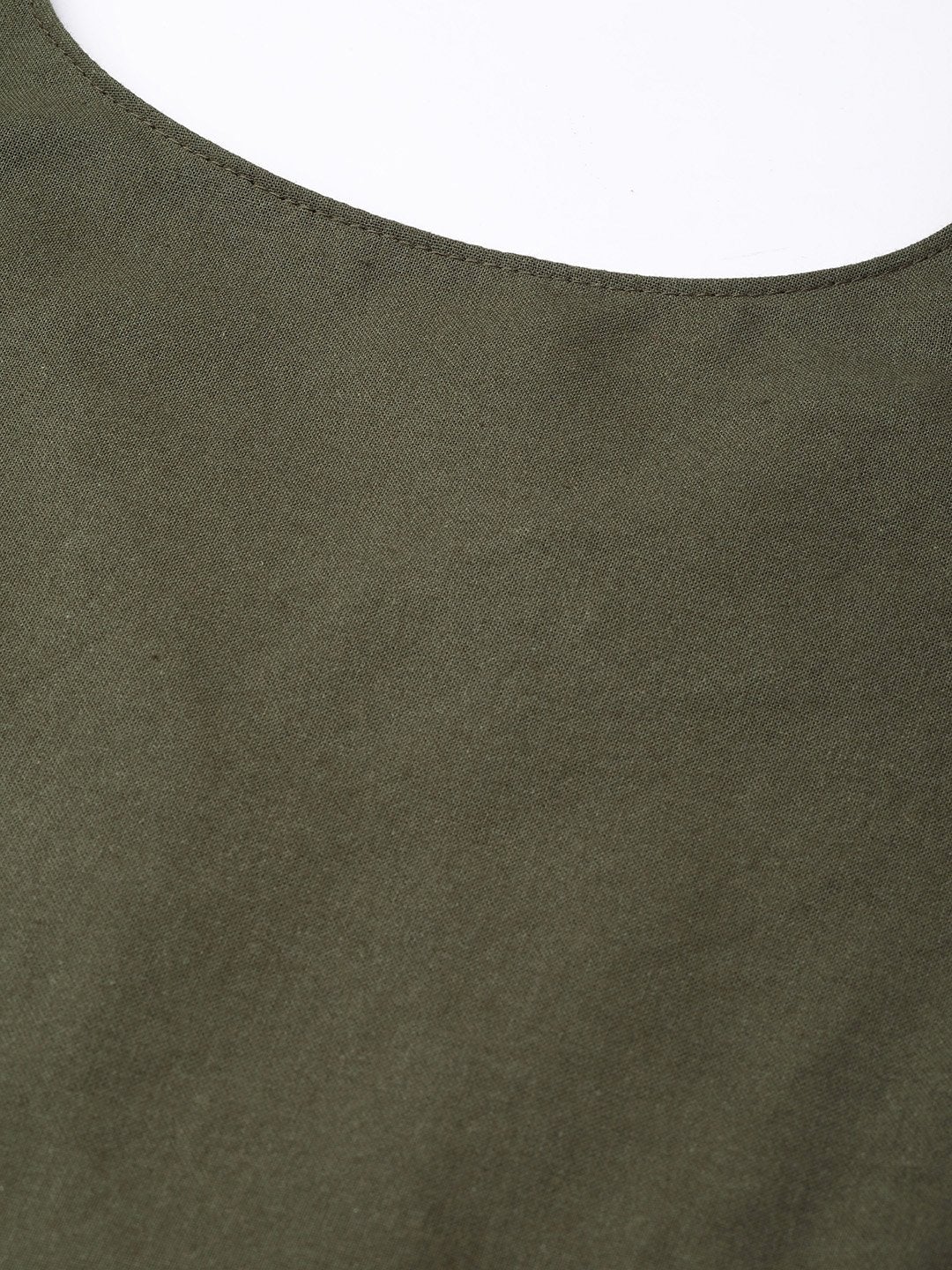 Women's Olive Back Cutout Dress