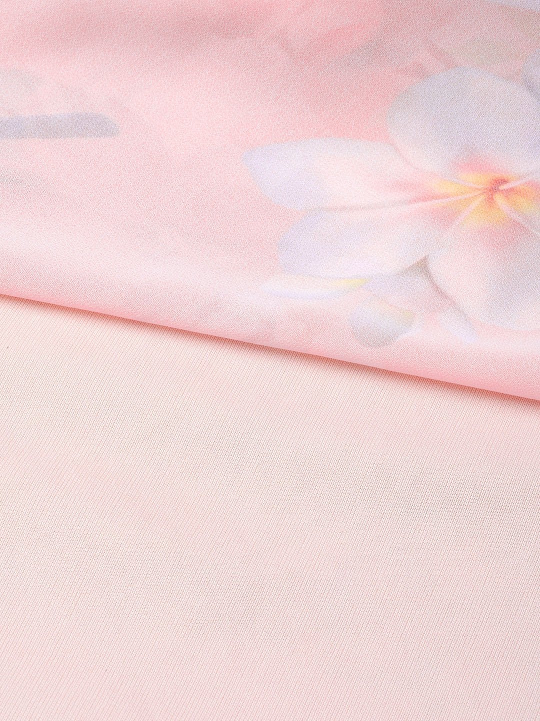 Women's Peach Floral Off Shoulder Midi Dress