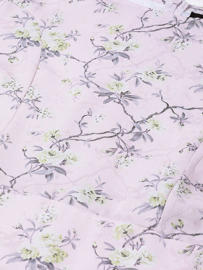 Women's Lilac Floral Tiered Maxi