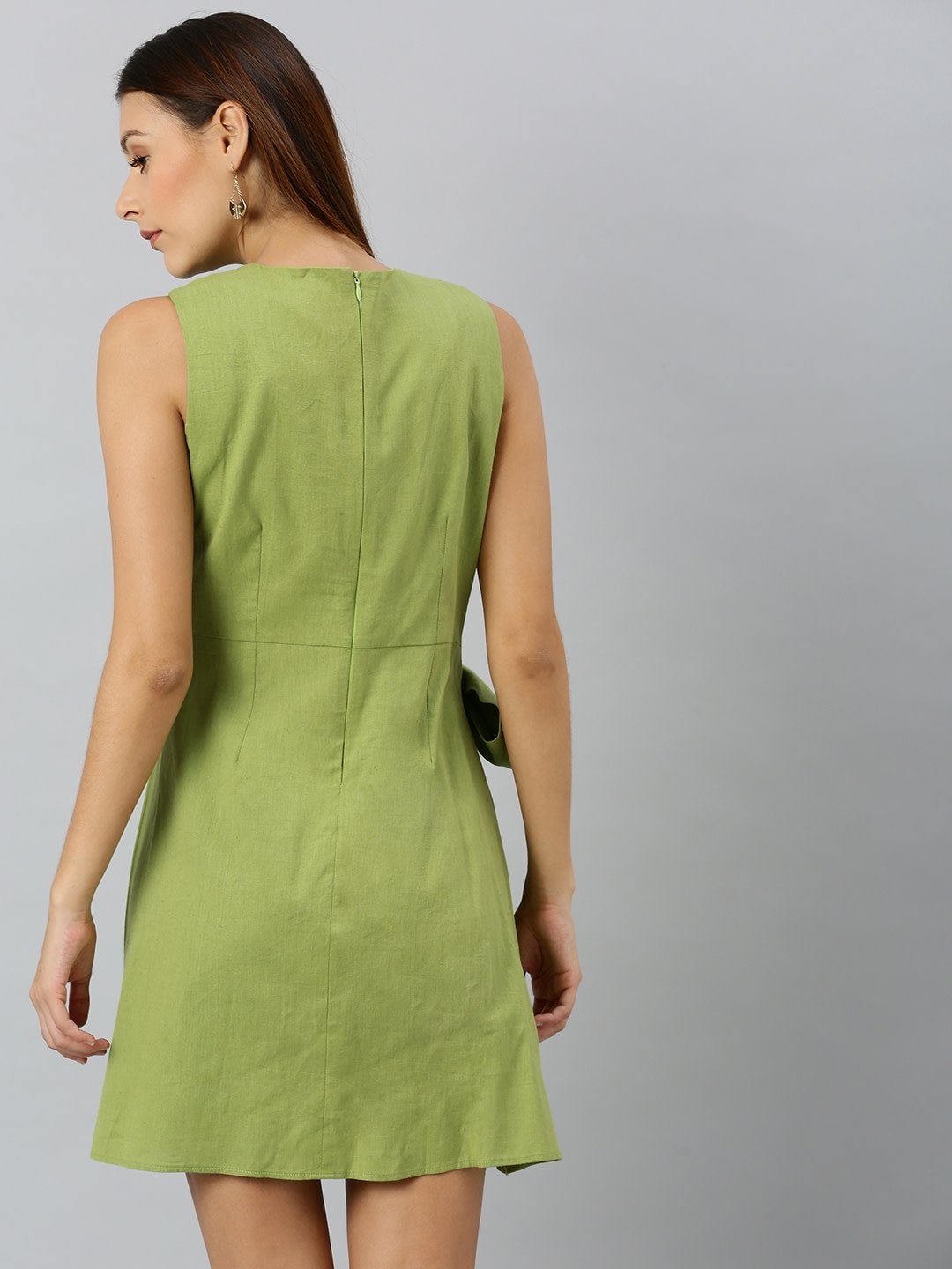 Women's Mint Green Side Knot Shift Dress