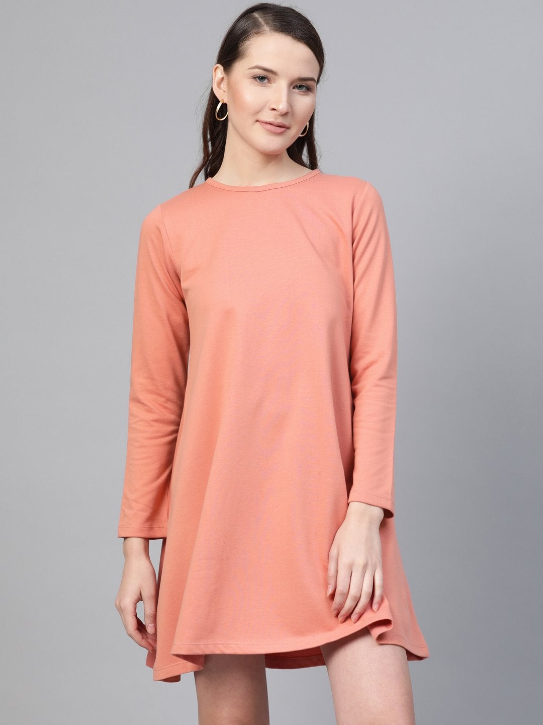 Women's Peach Terry Tent Dress