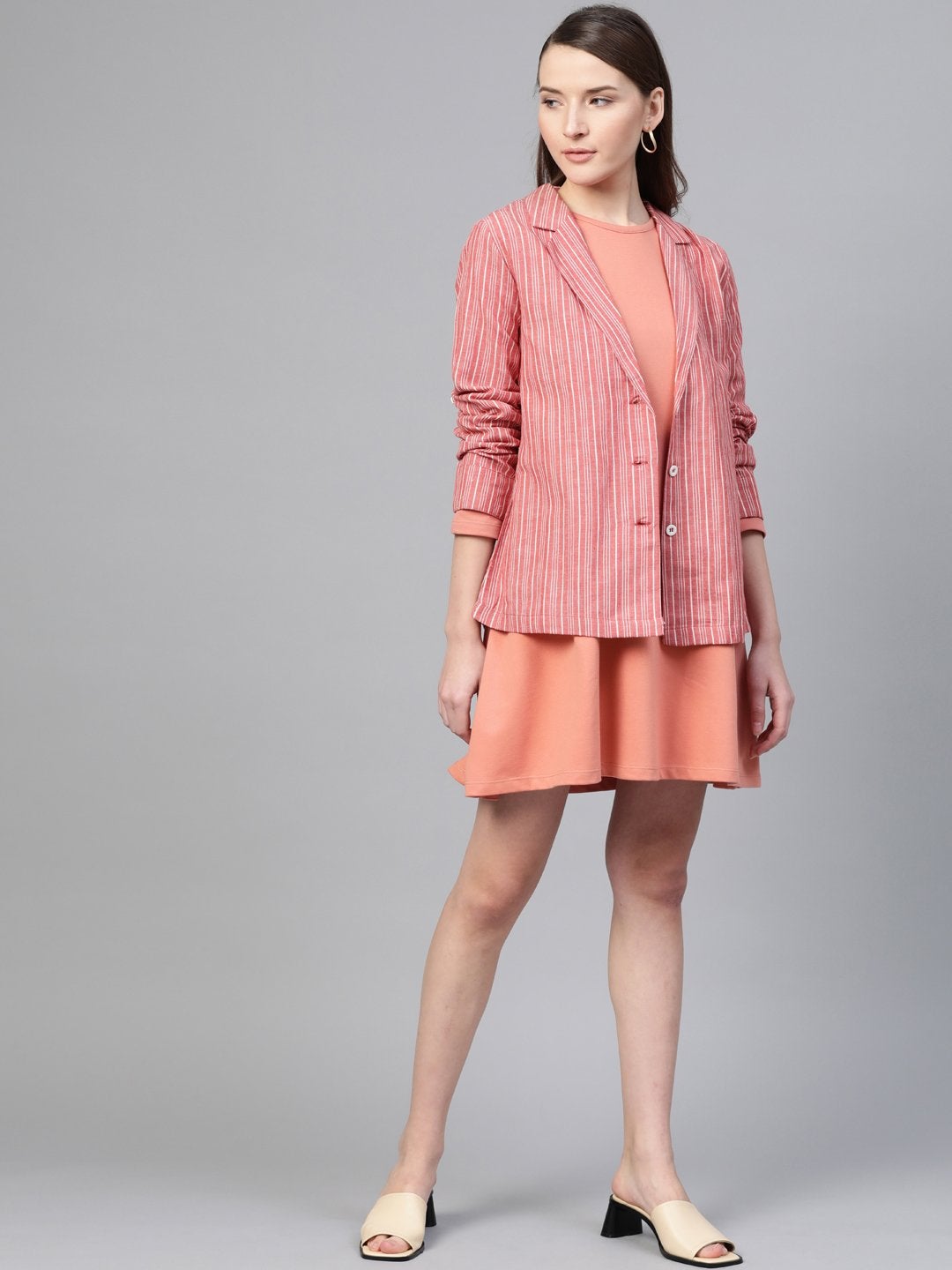 Women's Peach Terry Tent Dress