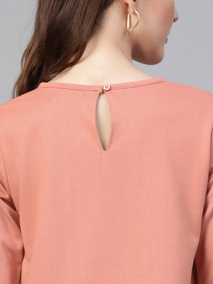 Women's Peach Terry Tent Dress