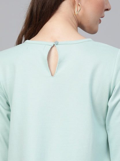 Women's Sea Green Terry Tent Dress