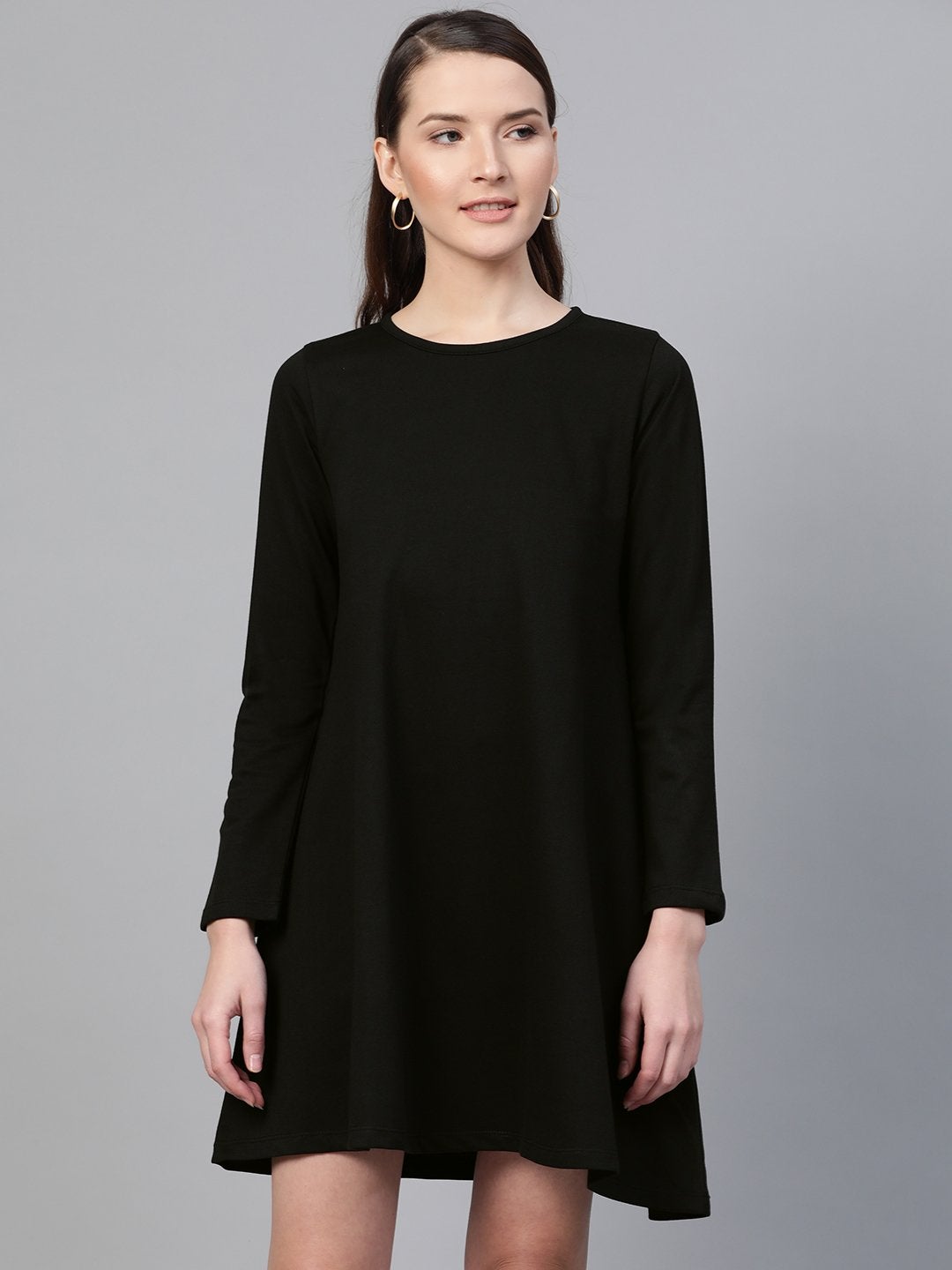 Women's Black Terry Tent Dress