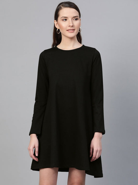 Women's Black Terry Tent Dress