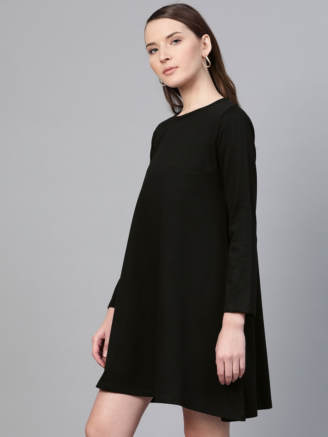 Women's Black Terry Tent Dress