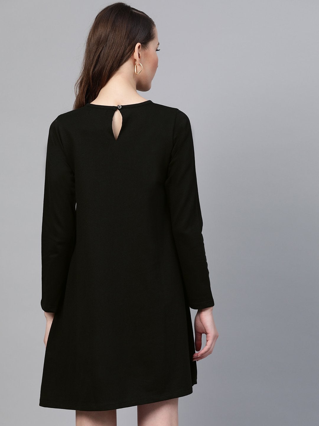 Women's Black Terry Tent Dress