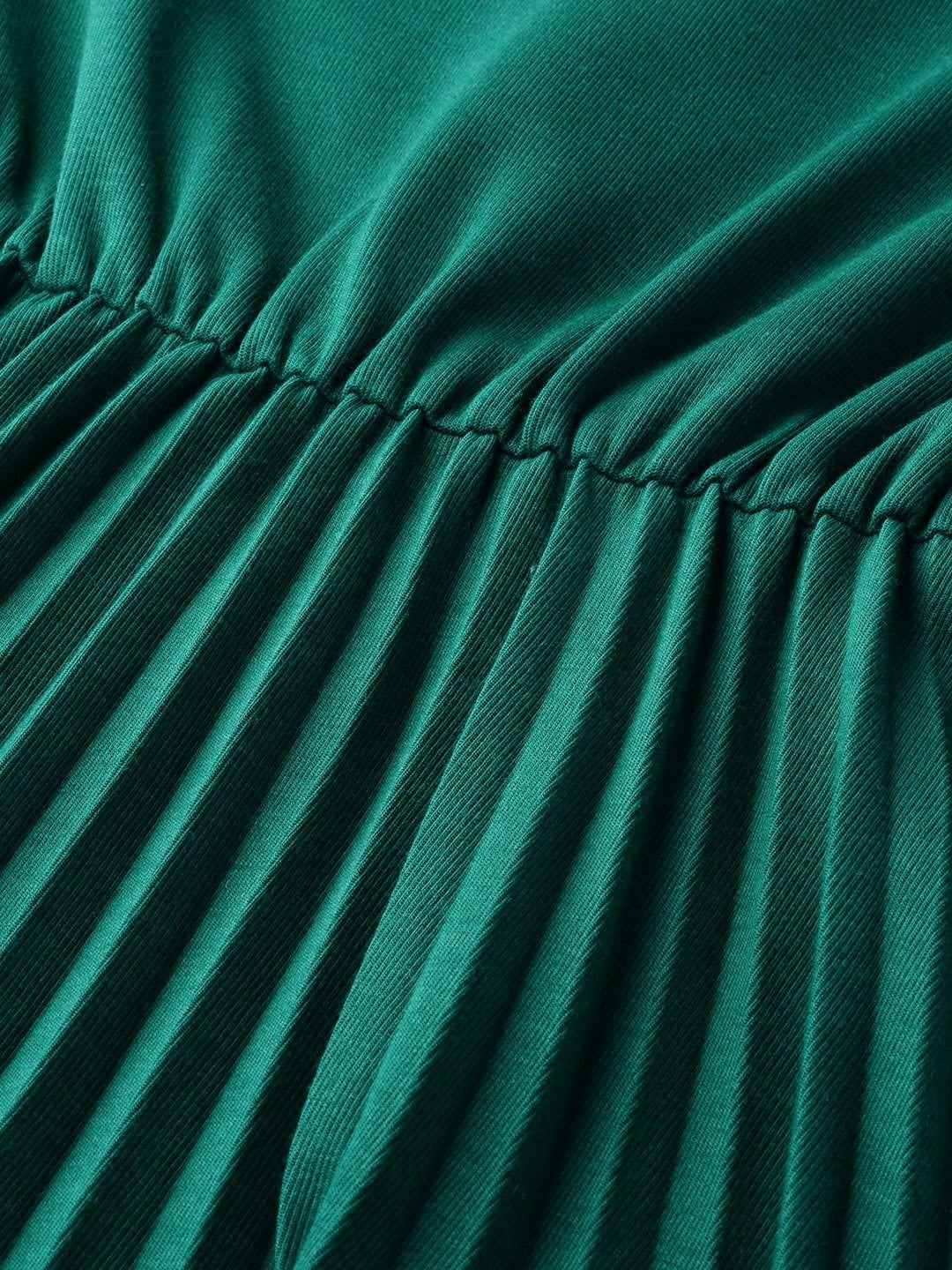 Women's Emerald Rib Pleated Skater Dress