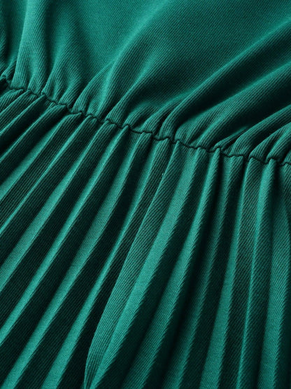 Women's Emerald Rib Pleated Skater Dress
