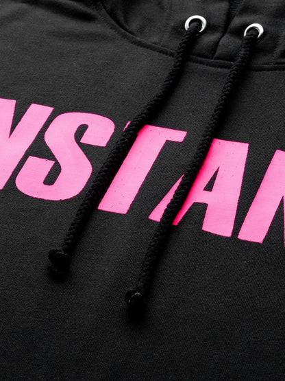 Women's Black Terry Instant-Print Hoodie Sweat Dress