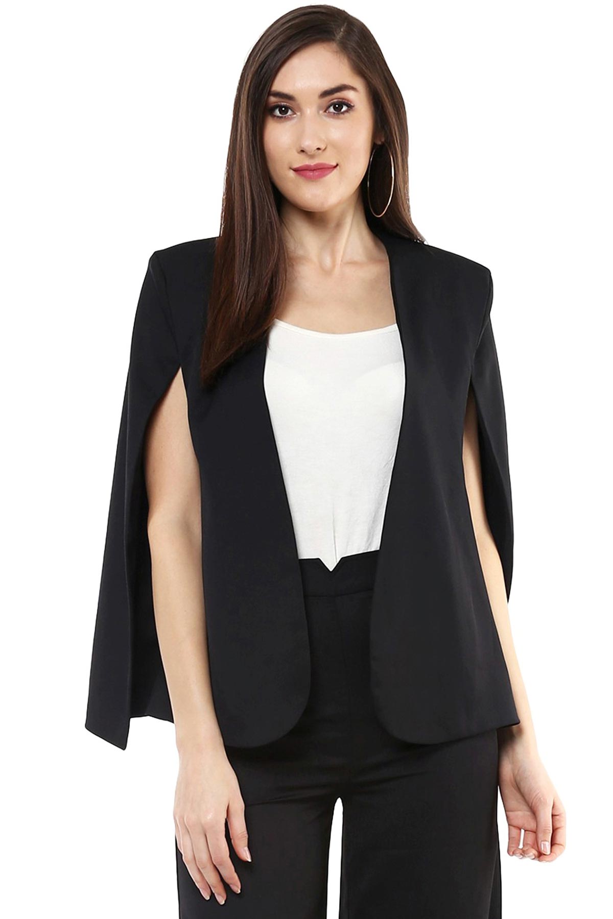 Women's Black Cape Jacket
