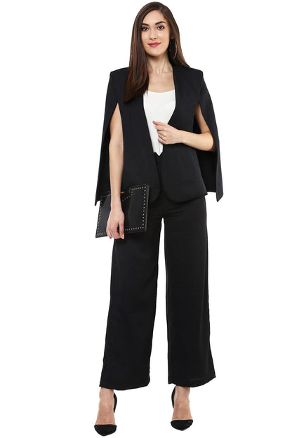 Women's Black Cape Jacket