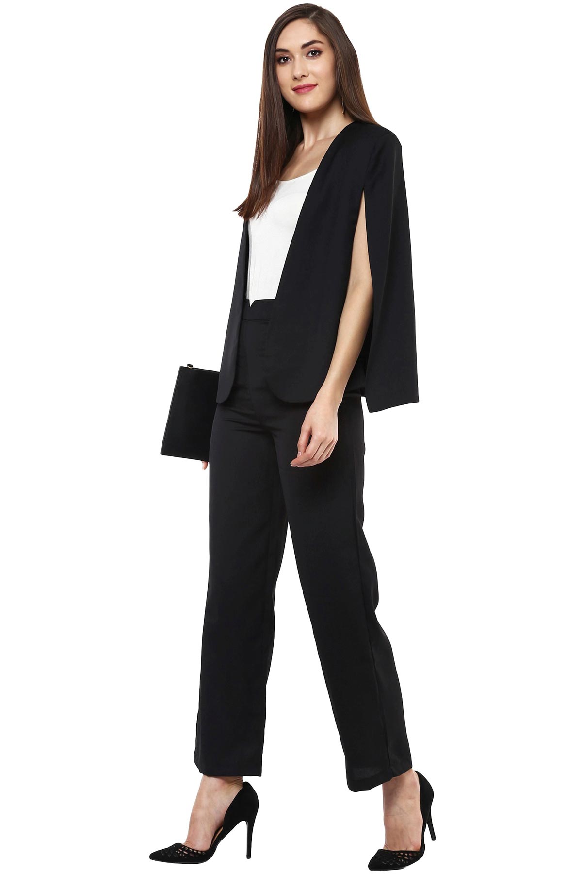 Women's Black Cape Jacket