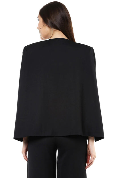 Women's Black Cape Jacket