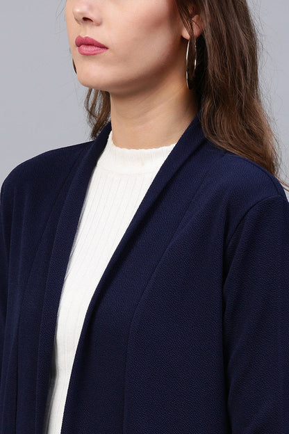 Women's Navy Longline Shrug