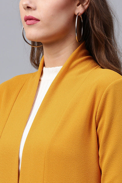 Women's Mustard Longline Shrug