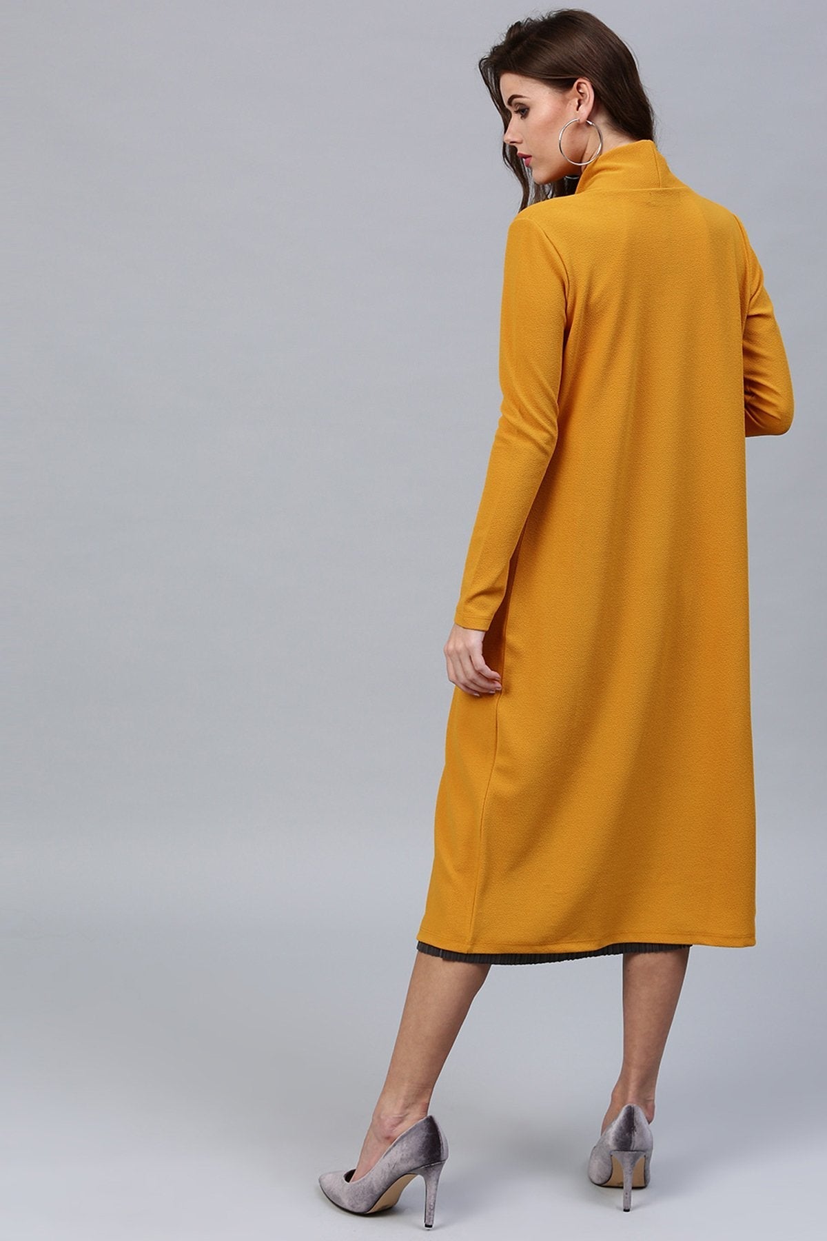 Women's Mustard Longline Shrug