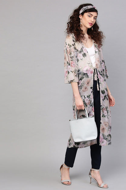 Women's Pista Floral Shrug With Bandana