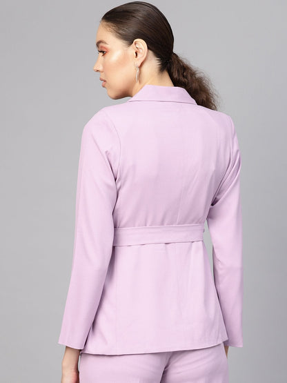 Women's Lavender Belted Jacket