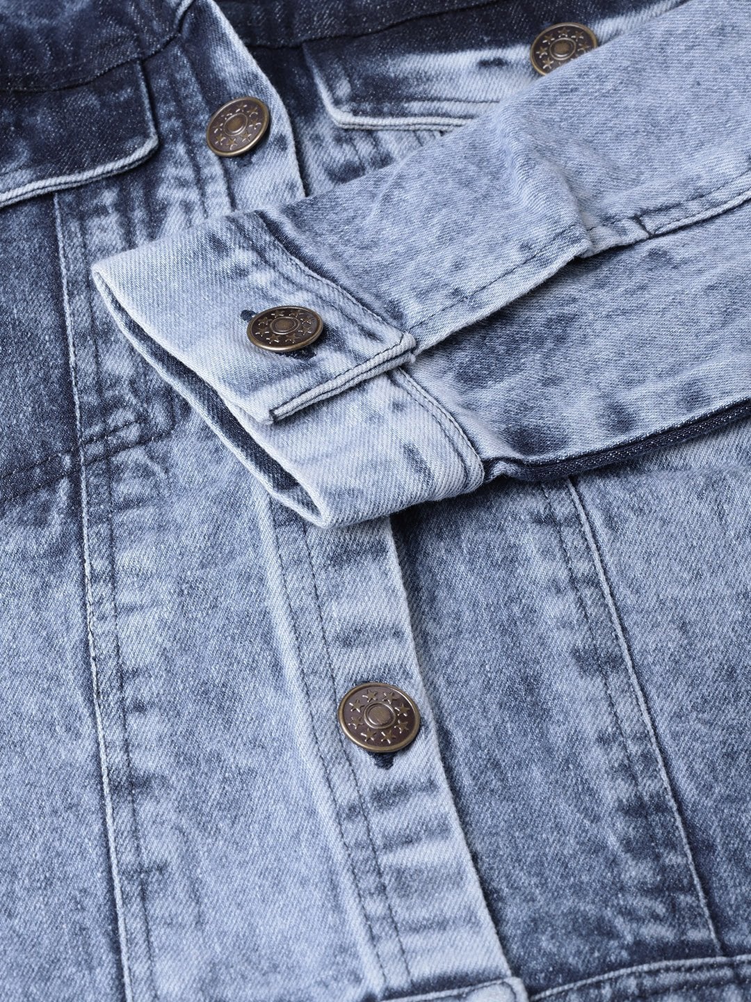 Women's Blue Acid Wash Denim Jacket