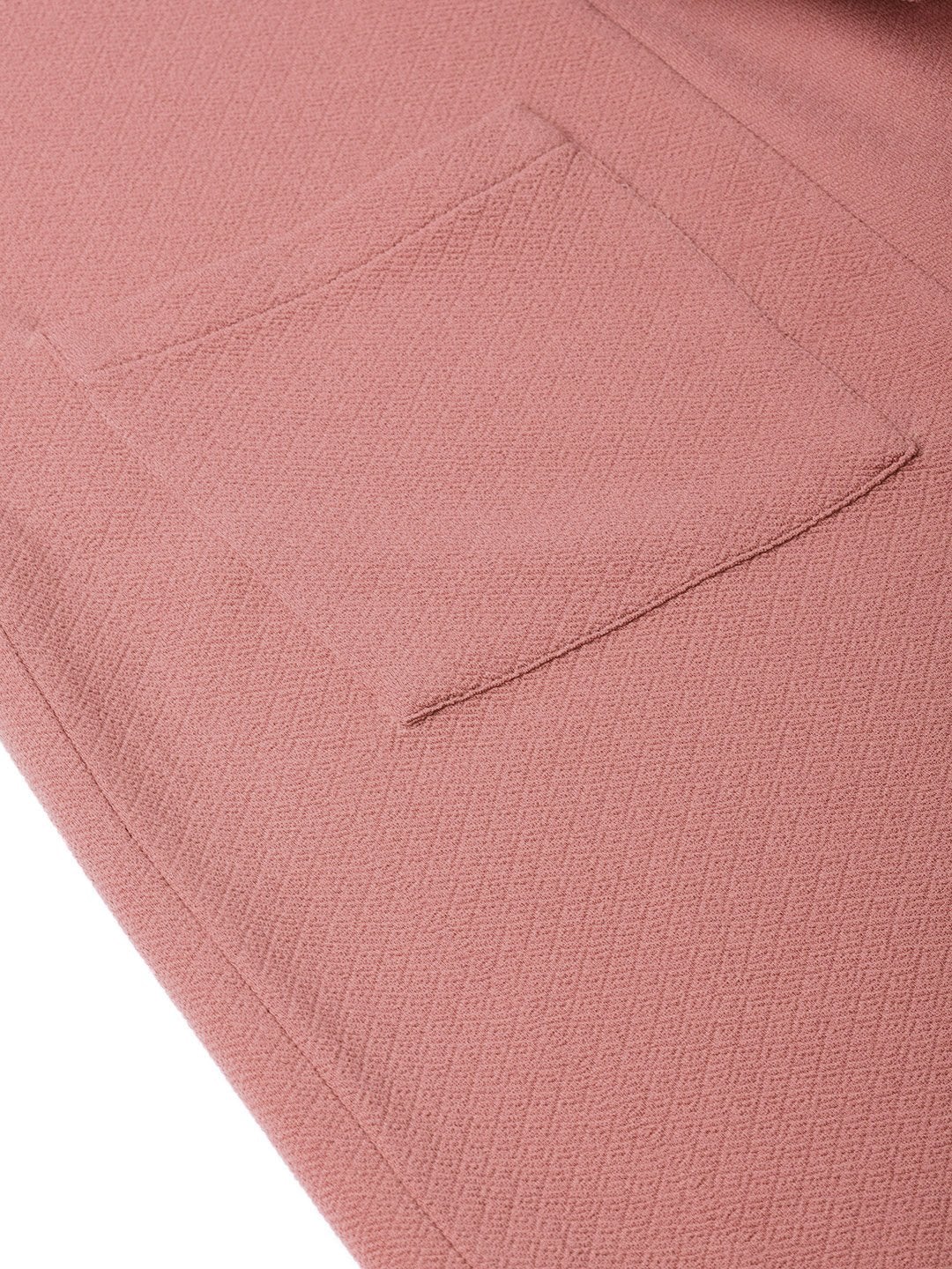Women's Pink Pocket Detail Longline Shrug