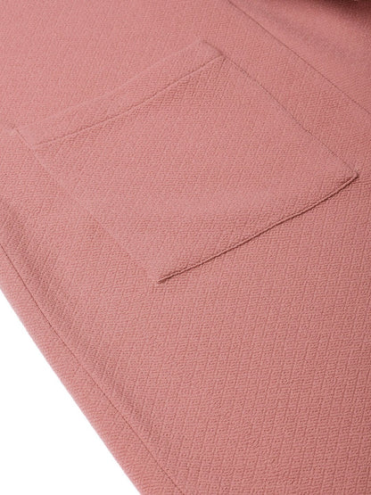Women's Pink Pocket Detail Longline Shrug