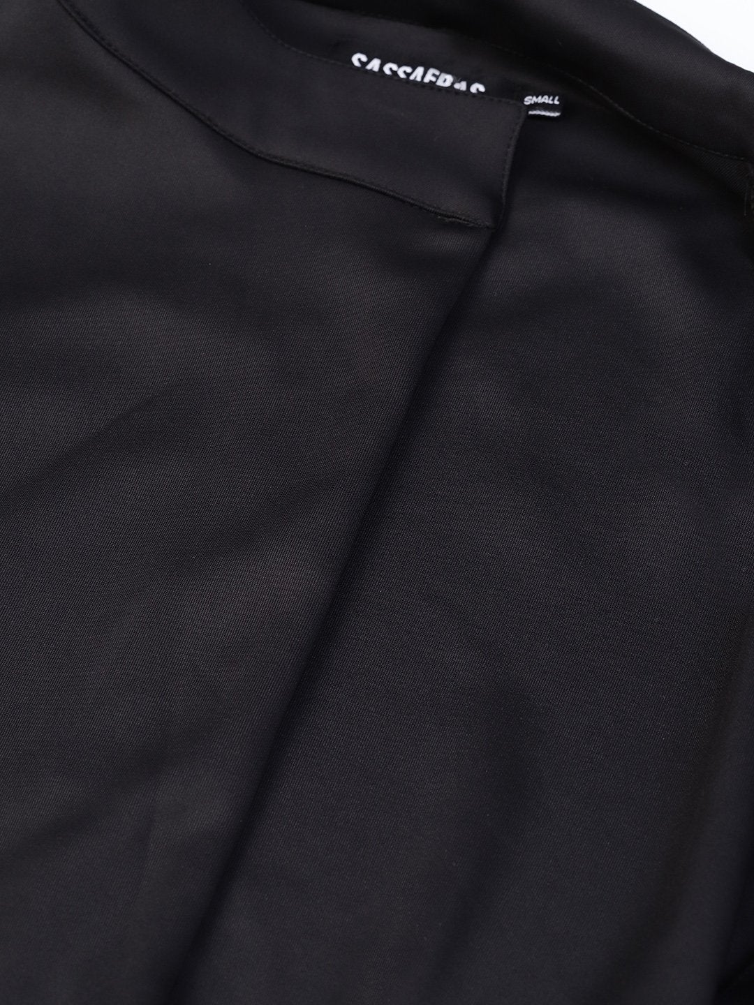 Women's Black Scuba Sleeveless Belted Jacket