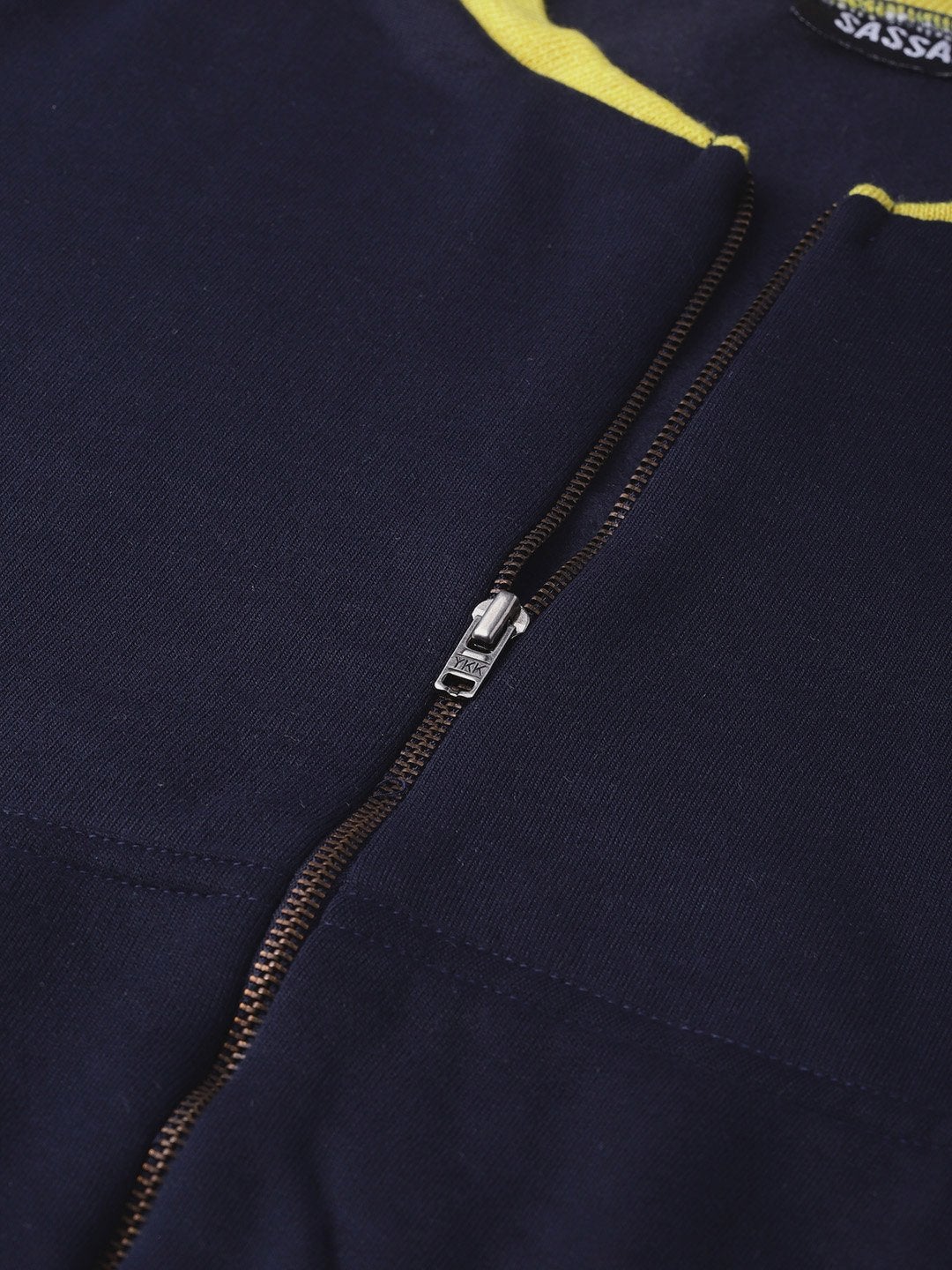 Women's Navy Kangaroo Pocket Bomber Jacket