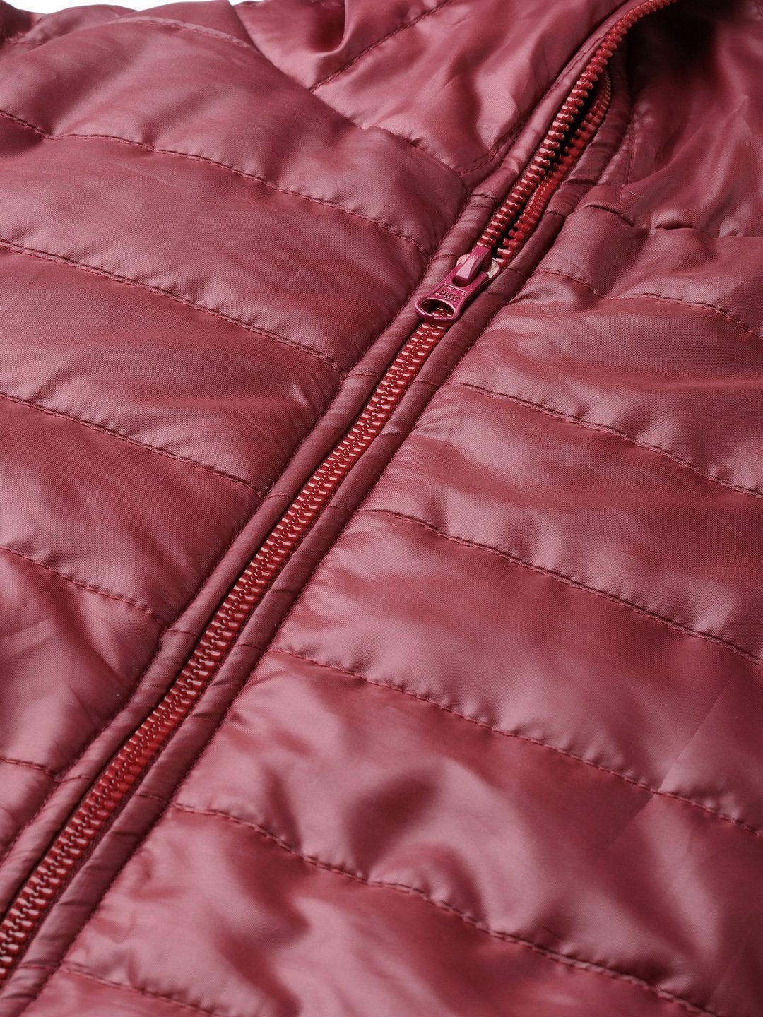 Women's Burgundy Belted Quilted Jacket