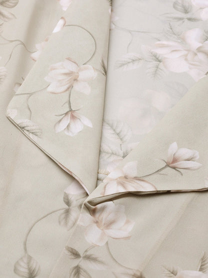 Women's Olive Floral Back Mock Shrug