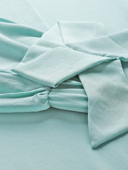 Women's Sea Green Solid Front Open Shrug