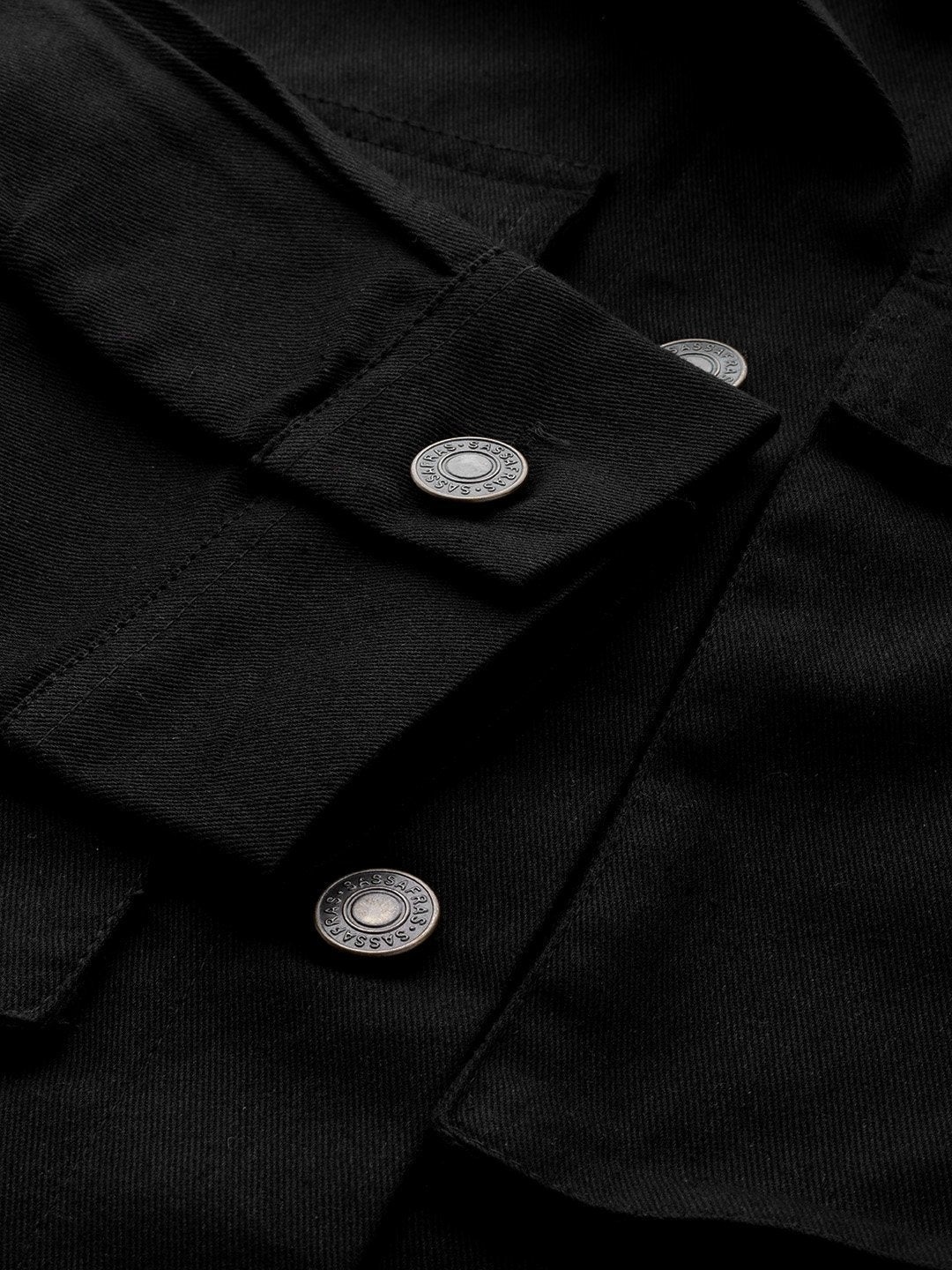 Women's Black Boxy Denim Jacket